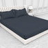 Alley Solid 100% Cotton 300 TC Fitted Sheet with 2 Pillow covers- Extra Soft - Easy Care- Hyperallergenic